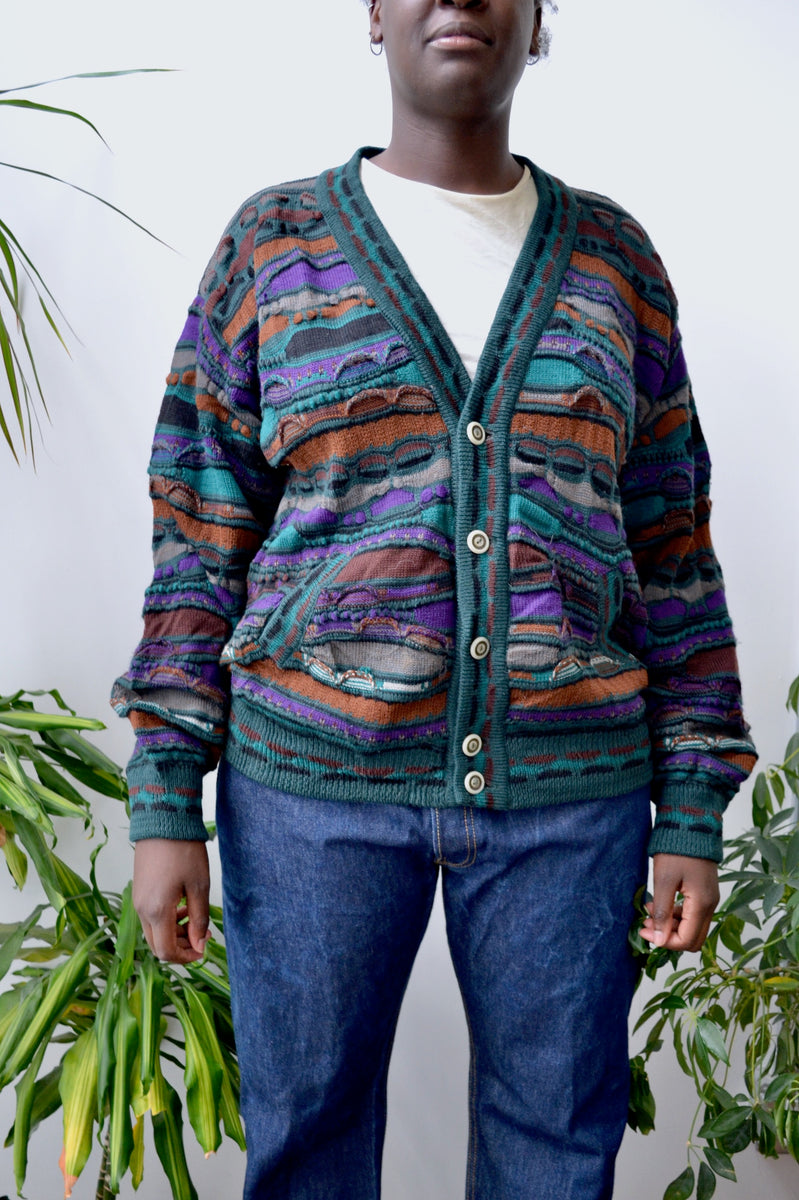 Coogi 3D Knit Wool Cardigan – Community Thrift and Vintage