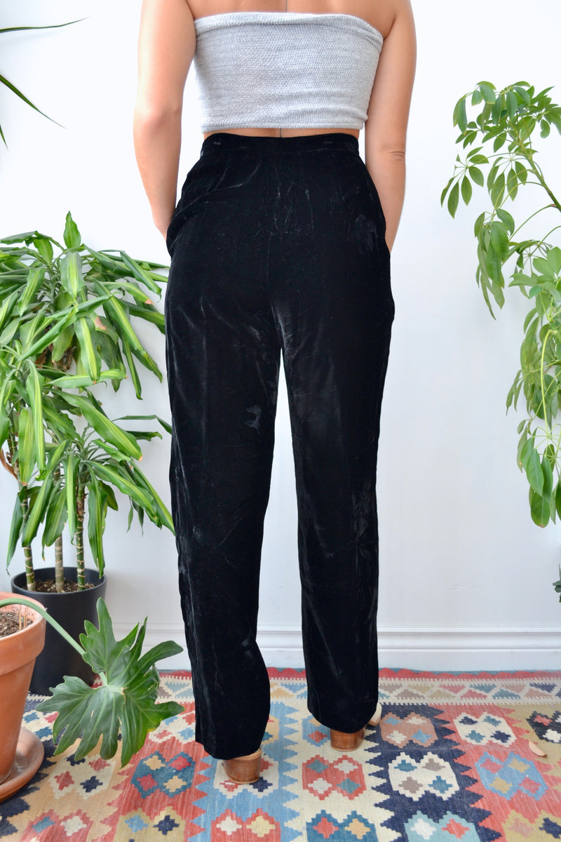 Velvet Trouser Black