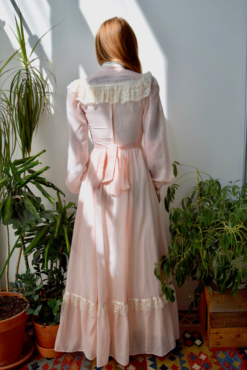 Gunne Sax Vintage Pink Corset Gown 2024 Trump