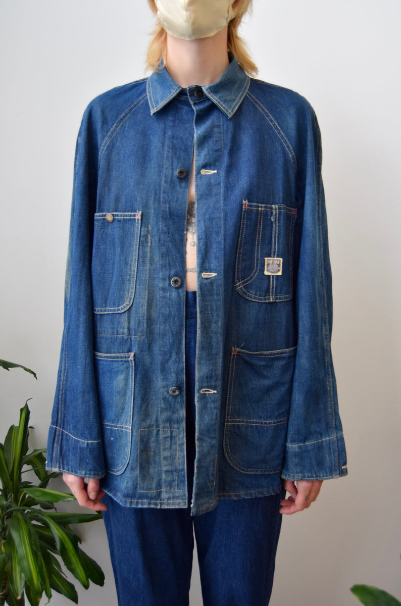 ジャケット・アウター 40's It's Walkers 2Pocket Chore Jacket Durable Zip-Up Chore Coat