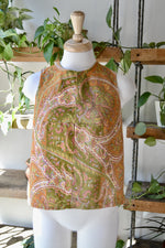 Vintage Paisley Wrap Top