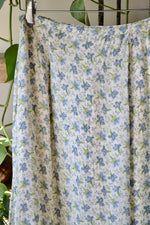 90s April Cornell Floral Rayon Tiered Skirt