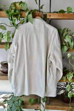 Cream Cord Zip Up Light Jacket