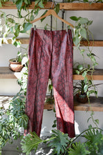 Iconic Danier Red Snake Print Leather Pants
