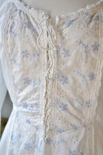 70s Gunne Sax White Cotton Gown