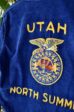 Seventies Cobalt FFA Cord Jacket