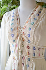 Woodstock Floral Gunne Sax Style Renaissance Dress