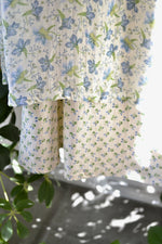 90s April Cornell Floral Rayon Tiered Skirt