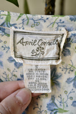 90s April Cornell Floral Rayon Tiered Skirt