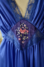 Cobalt Blue Nylon Slip Dress