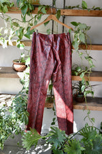 Iconic Danier Red Snake Print Leather Pants