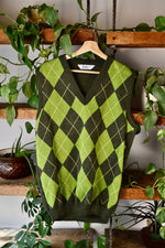 Avocado Argyle Sweater Vest