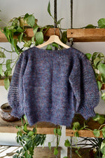 Plum Mohair Puff Sleeve Knit