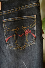 Y2K Fubu Stretchy Black Denim Maxi