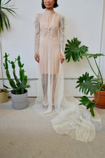 30s/40s Sheer Bridal Gown