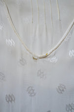 Antique Cream Silk Flutter Dress