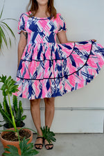 Sixties Neon Square Dancing Dress