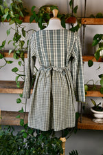 90s Green Plaid Baby Doll Dress