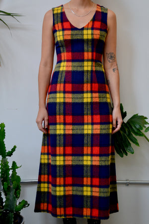 Felted Plaid Maxi