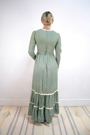 Leafy Green Gunne Sax Dress