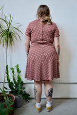 Chevron Striped Seventies Dress