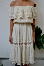 Parchment Peasant Dress