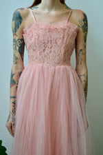 Vintage Pink Tulle Party Dress