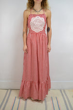 Joy Stevens Gingham Halter Dress