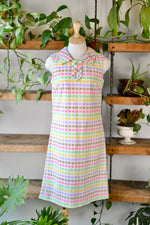 Pastel Checkered Shift Dress