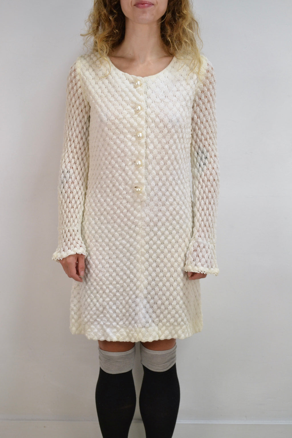 Sixties Bubble Knit Shift Dress