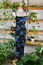 Slinky 90s Floral Nylon Maxi Dress
