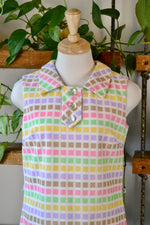 Pastel Checkered Shift Dress
