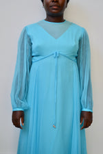 70s Baby Blue Dress