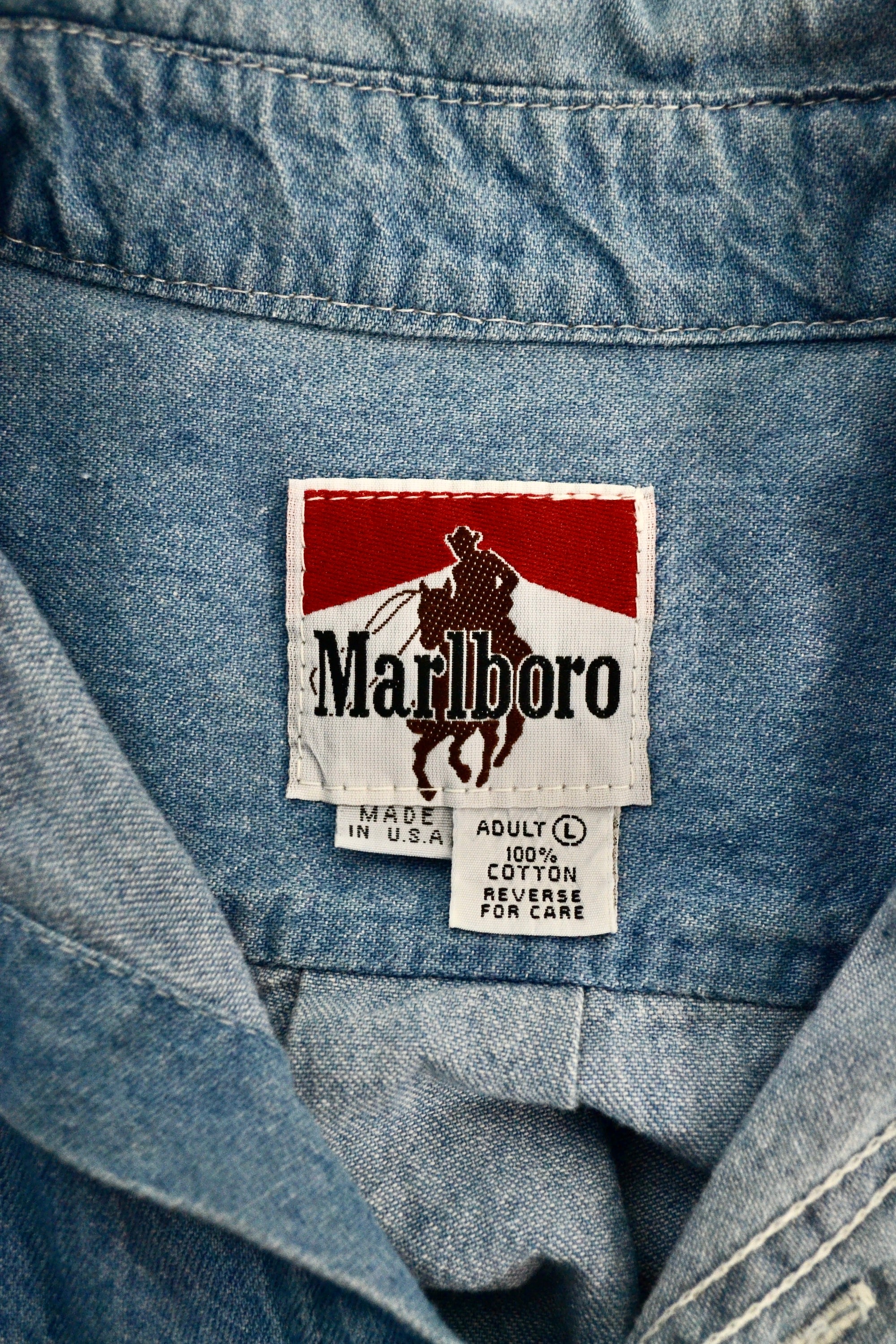 90s Sun Faded Marlboro Button Up