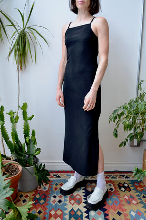 Nineties Black Column Dress