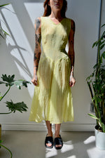 Sheer Chartreuse Dress