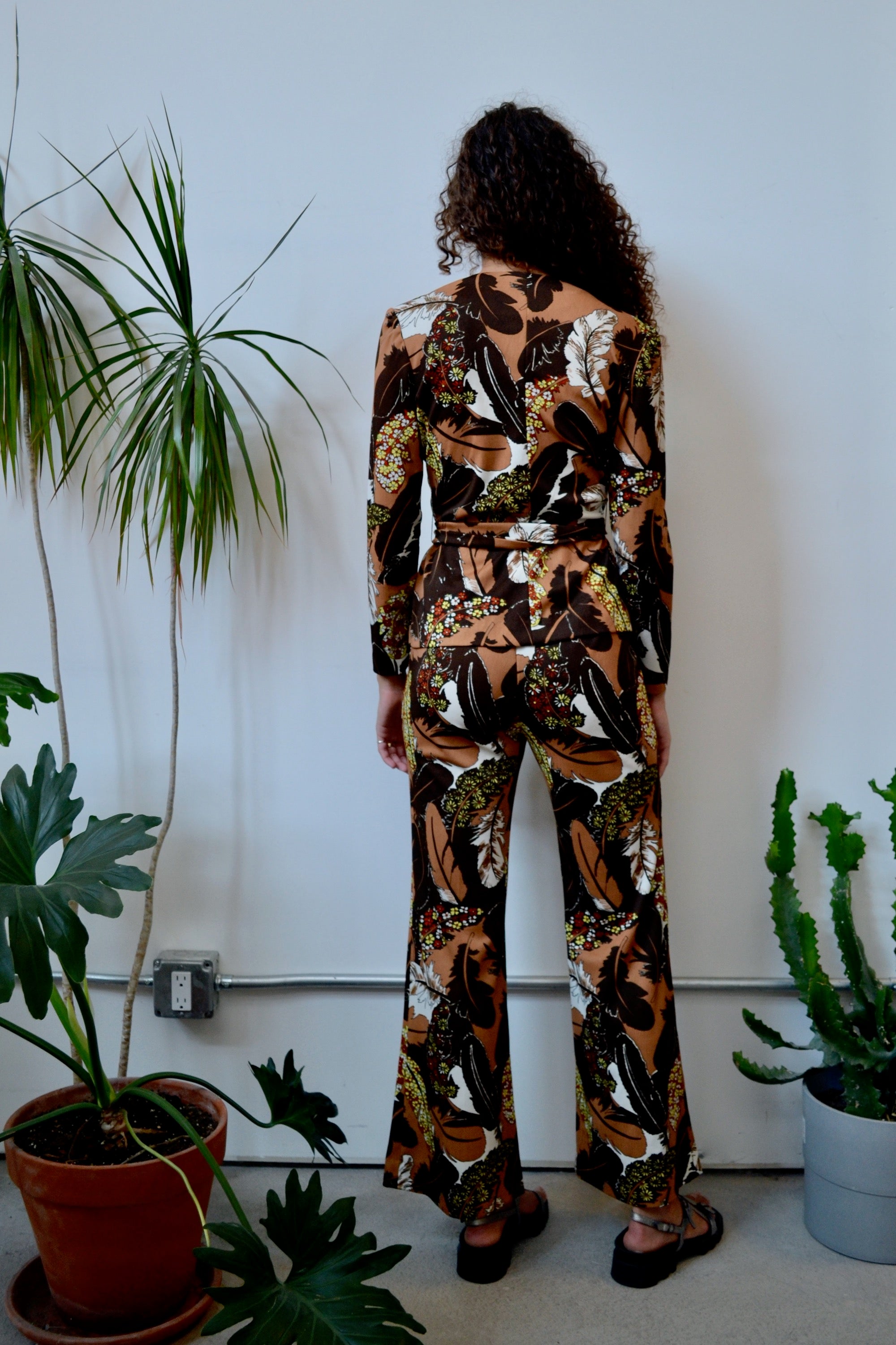 70s Floral Pant Set