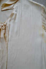 Antique Cream Silk Shift Dress