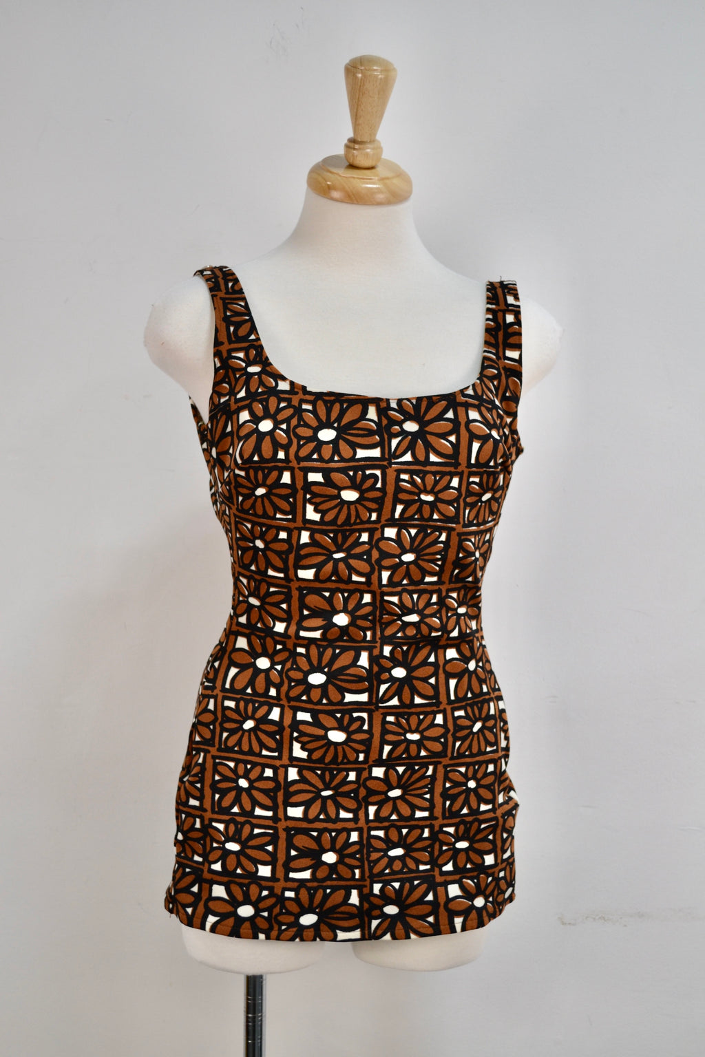 Adorable Seventies Floral Swim Suit