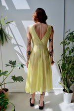 Sheer Chartreuse Dress