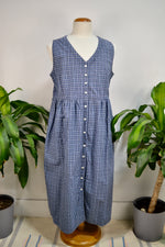 90s/00s Plus Size Plaid Jumper Dress