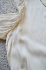 Antique Cream Silk Shift Dress