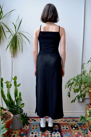 Nineties Black Column Dress