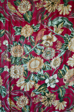 90s April Cornell Floral Rayon Wrap
