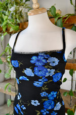 Slinky 90s Floral Nylon Maxi Dress