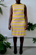 Yellow & Lavender Knit Shift Dress