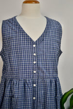 90s/00s Plus Size Plaid Jumper Dress