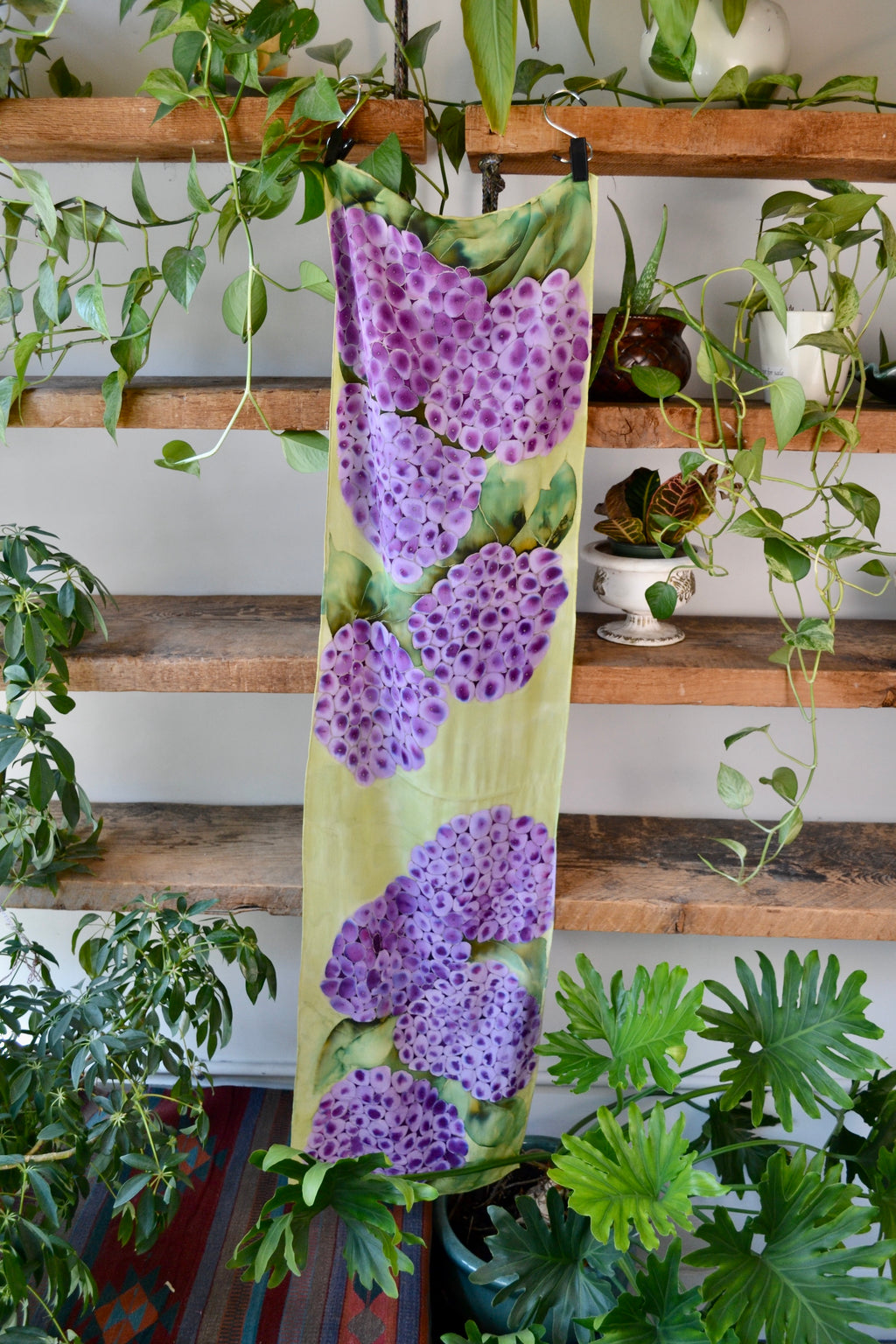 Hydrangea Silk Scarf