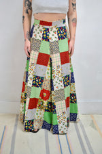 Patchwork Print Skirt