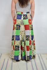 Patchwork Print Skirt
